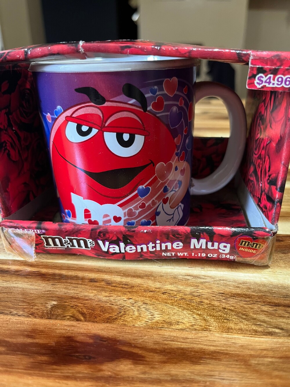 M&M's Valentine Mug Ceramic/ Red